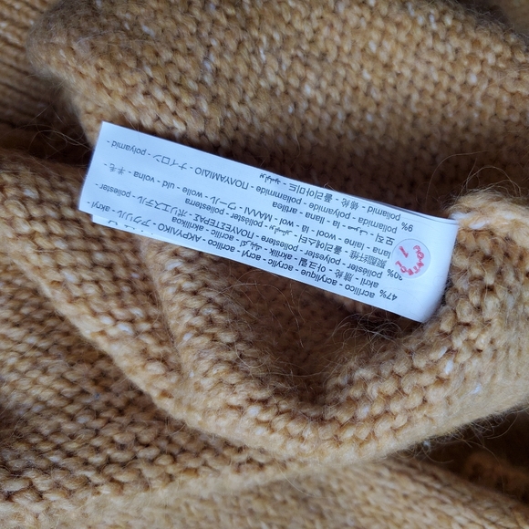 New Zara Mustard  Wool Blend  sweater  size  XL. - Picture 8 of 8